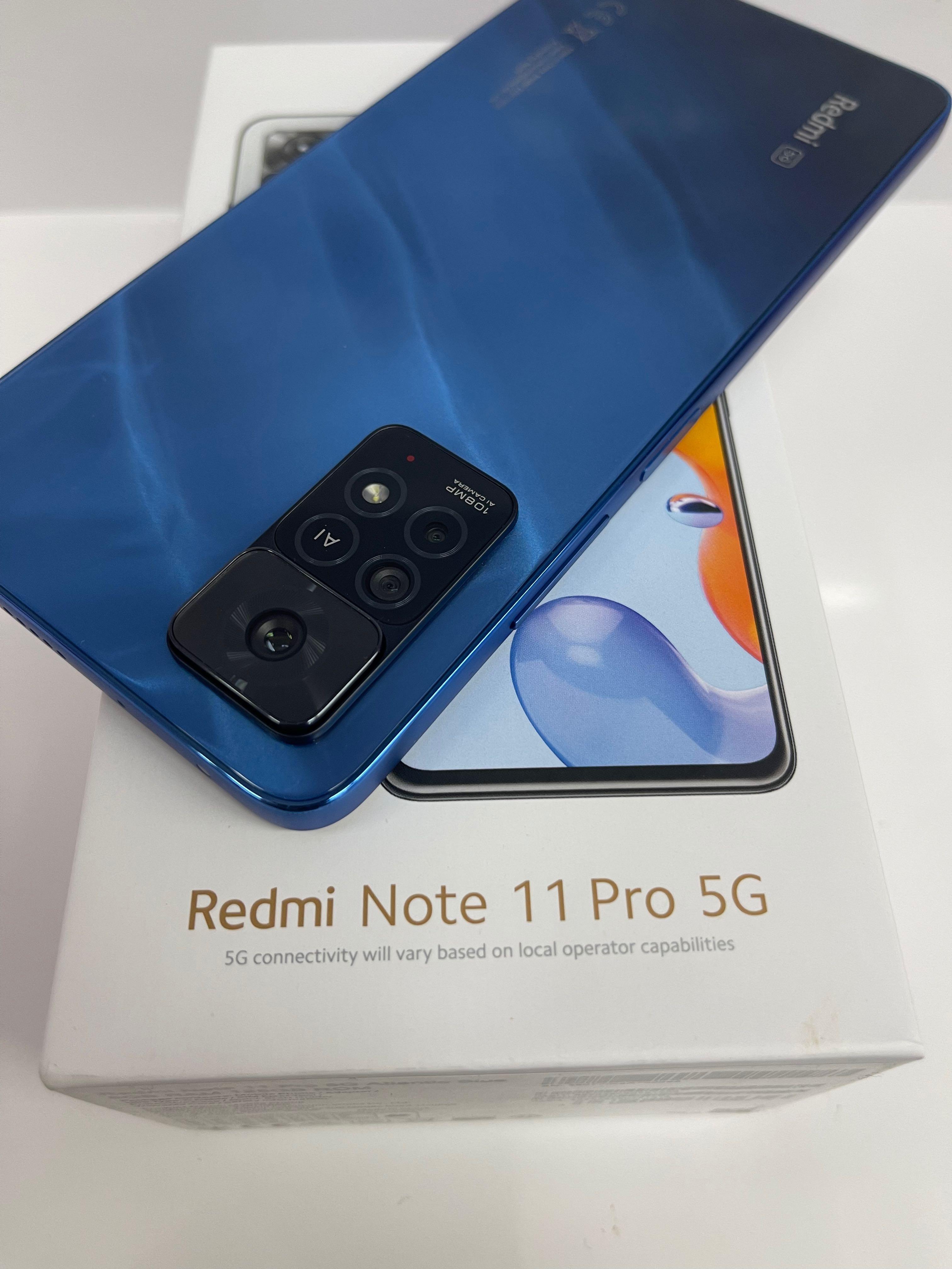 Redmi Note 11 Pro 5G, 8GB RAM + 256GB ROM, Atlantic Blue in Color, Like New  Condition, 10/10, Xiaomi Warranty 1 Year and 6Months