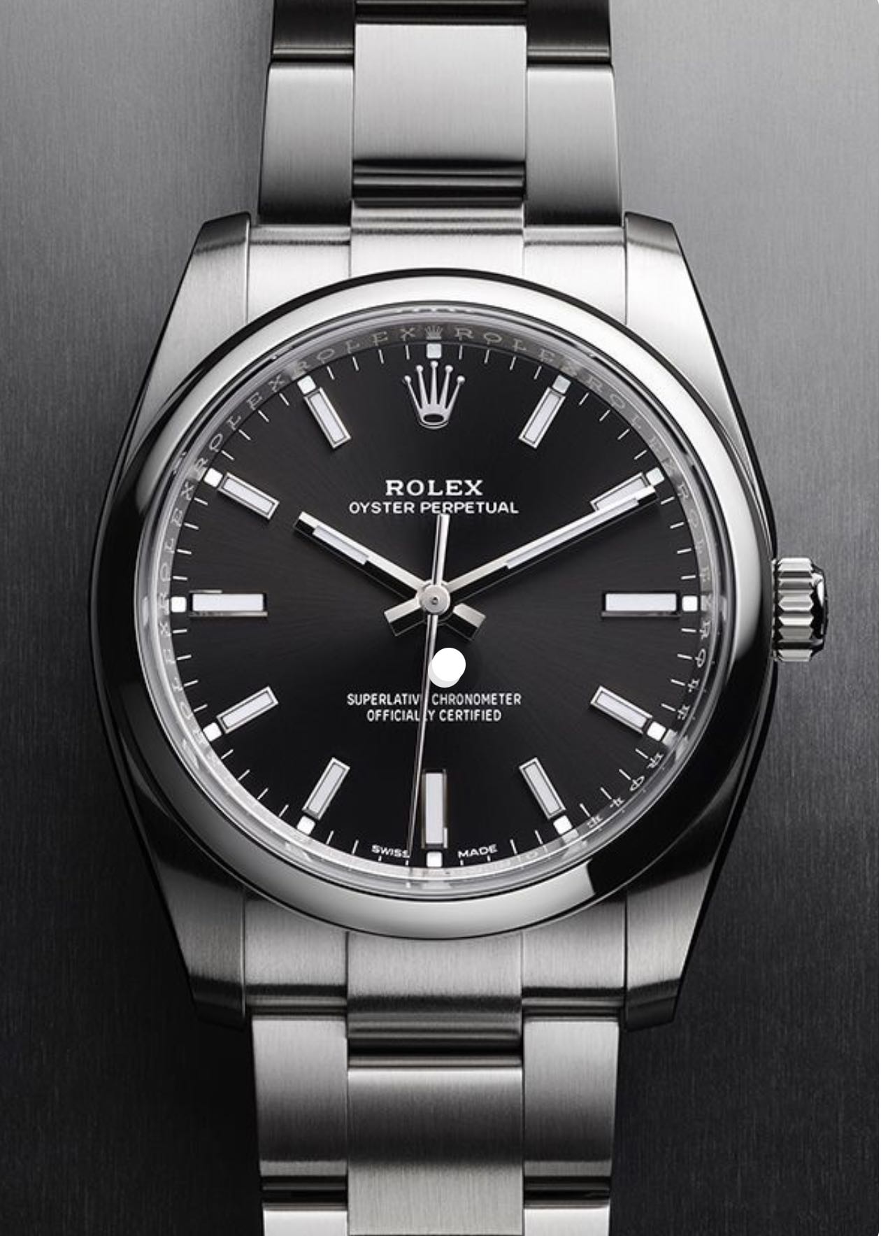 Rolex Oyster Perpetual Black 34mm Complete full set Brand New