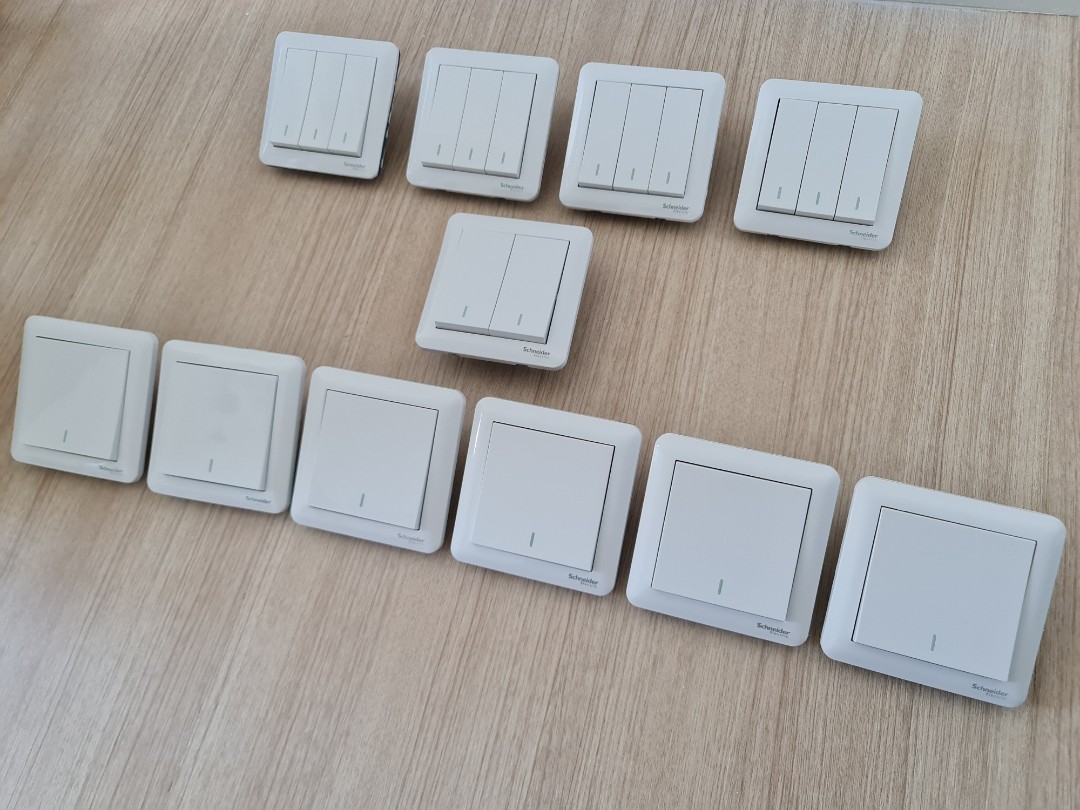 Schneider Electric Wall Switch Affle Plus Rocker Switches for Light Fan