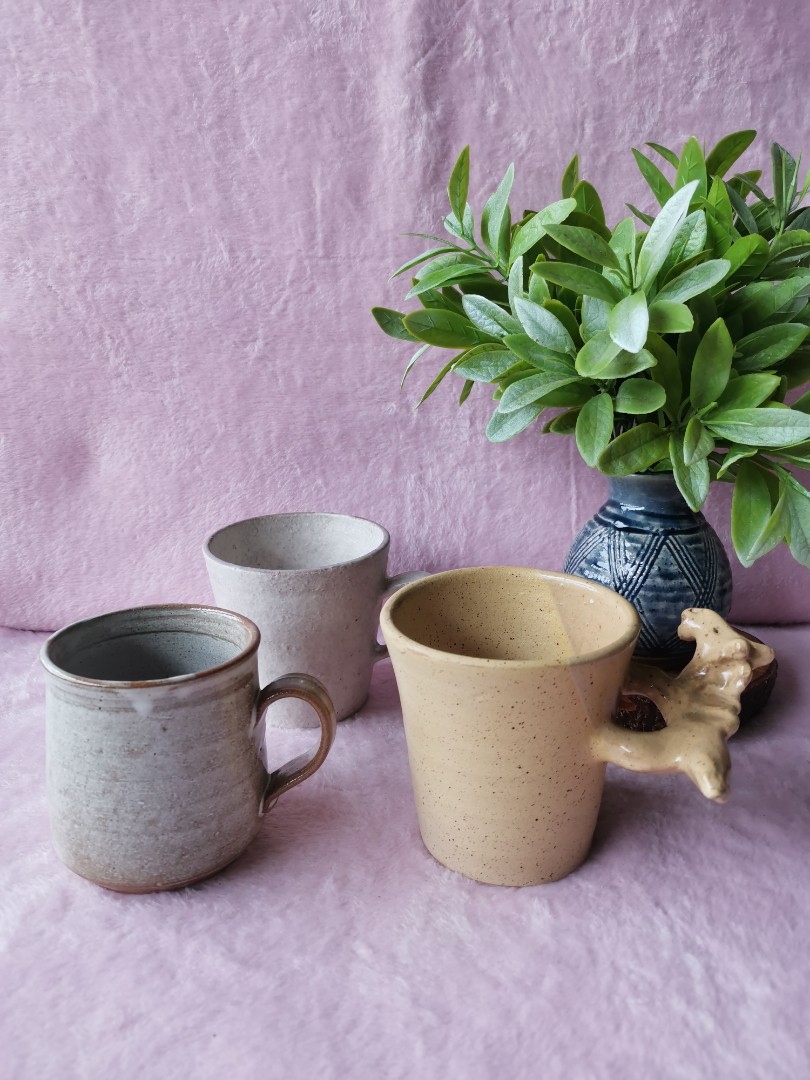 Stoneware Mugs Set, Furniture & Home Living, Kitchenware & Tableware