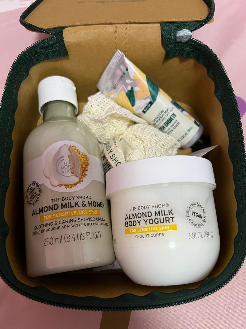 The body shop almond milk shower cream set, Beauty & Personal Care