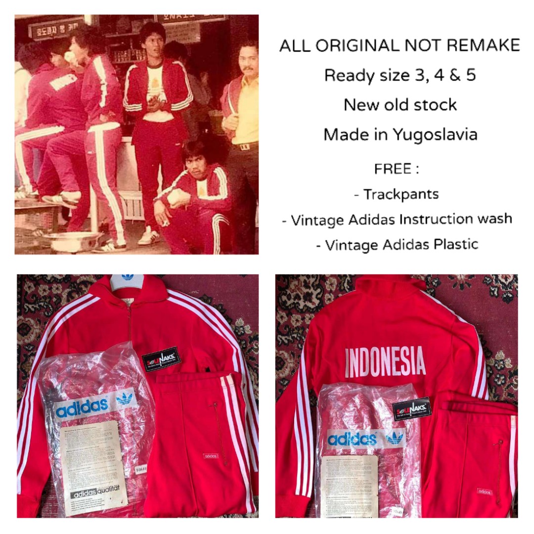 Tracktop adidas vintage Timnas Indonesia original bukan template remake jersey