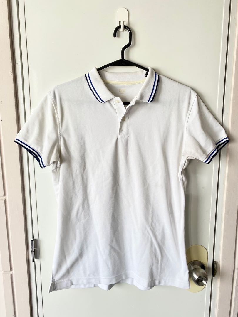 UNIQLO White Polo Shirt Slim, Men's Fashion, Tops & Sets, Tshirts ...