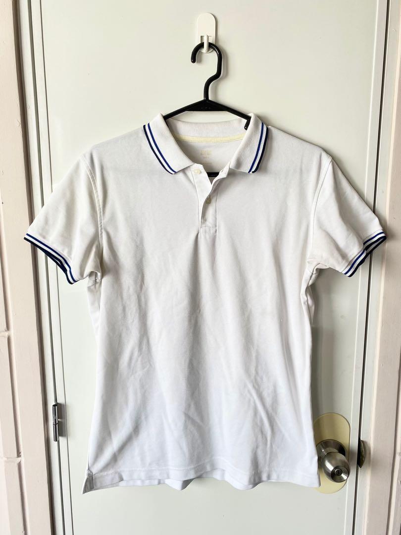 Uniqlo white polo tee discount