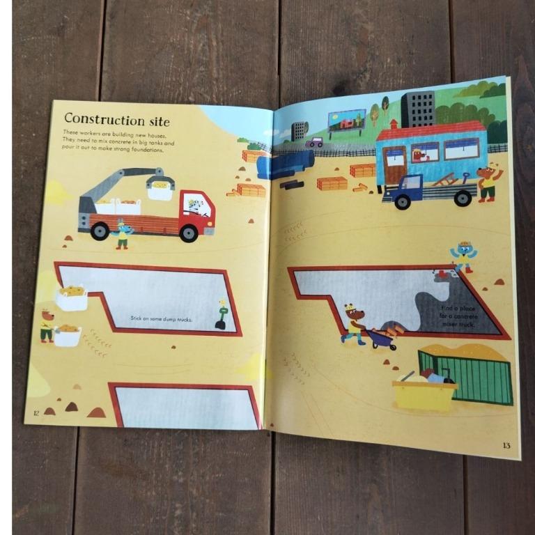 Usborne LITTLE First Sticker Tractors and Trucks, Hobbies & Toys