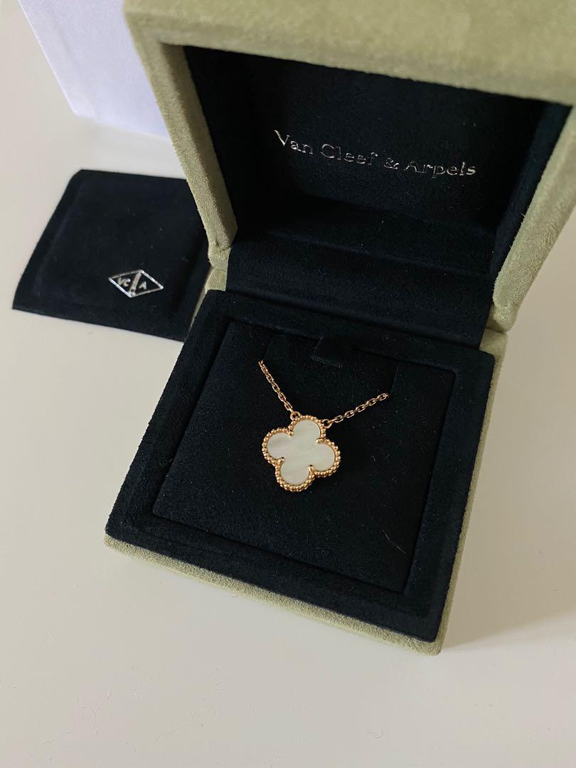 van cleef and arpels alhambra necklace mother of pearl