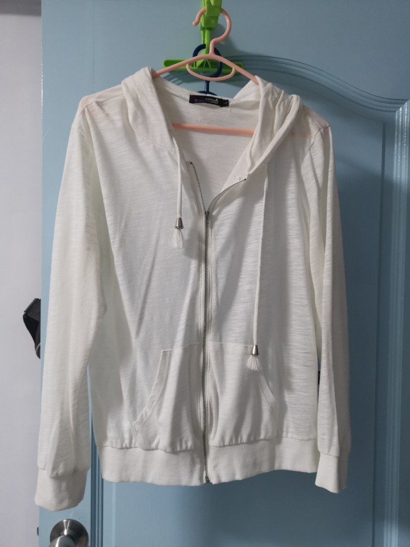 White slightly translucent jacket, Women's Fashion, Coats, Jackets and ...