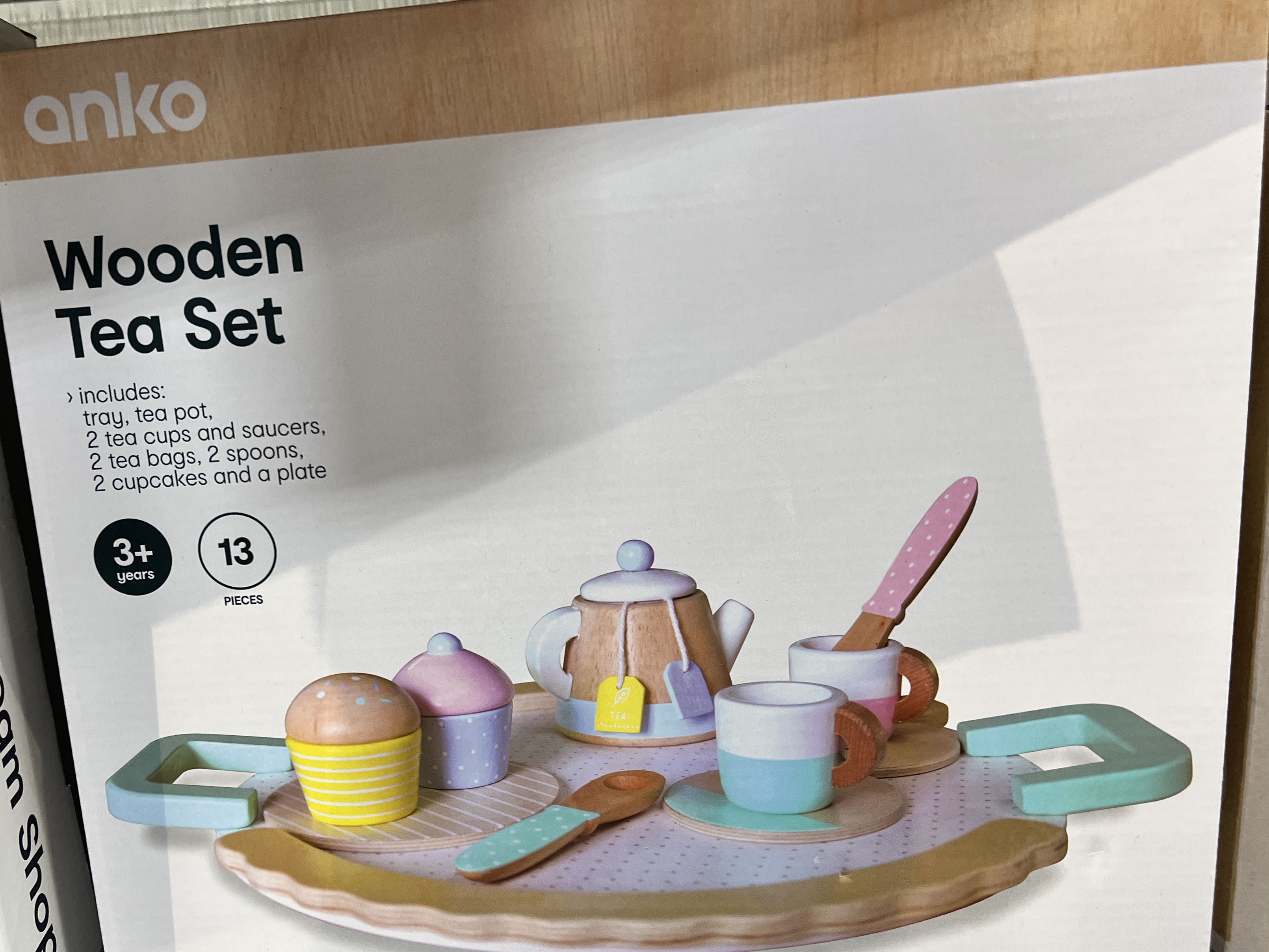 Wooden toy tea set, Hobbies & Toys, Toys & Games on Carousell