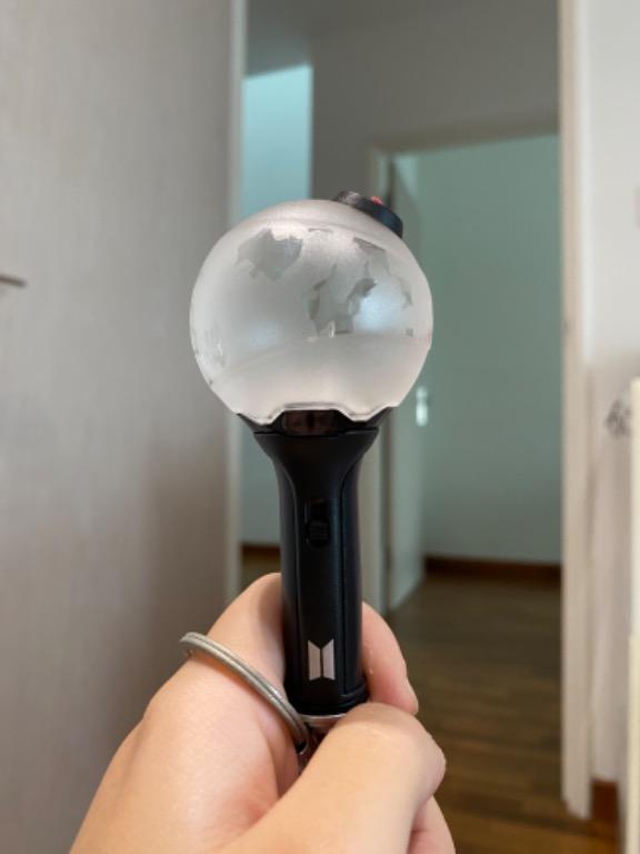 wts bts army bomb v3, light ring, keyring v3, photocards, Hobbies