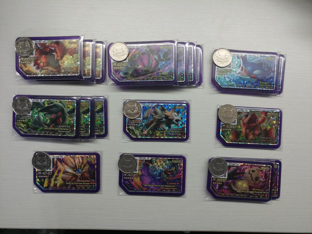 Wts Wtt Singapore Part 3 Pokemon Gaole 5 Grade 5 Stars Pokemon Ga Ole Ga Ole Volume 3 Ga Ole Hoopa Groudon Lunala Solgaleo Volcanion Kyogre Lycanroc White Black Mimikyu With Z Move Hobbies