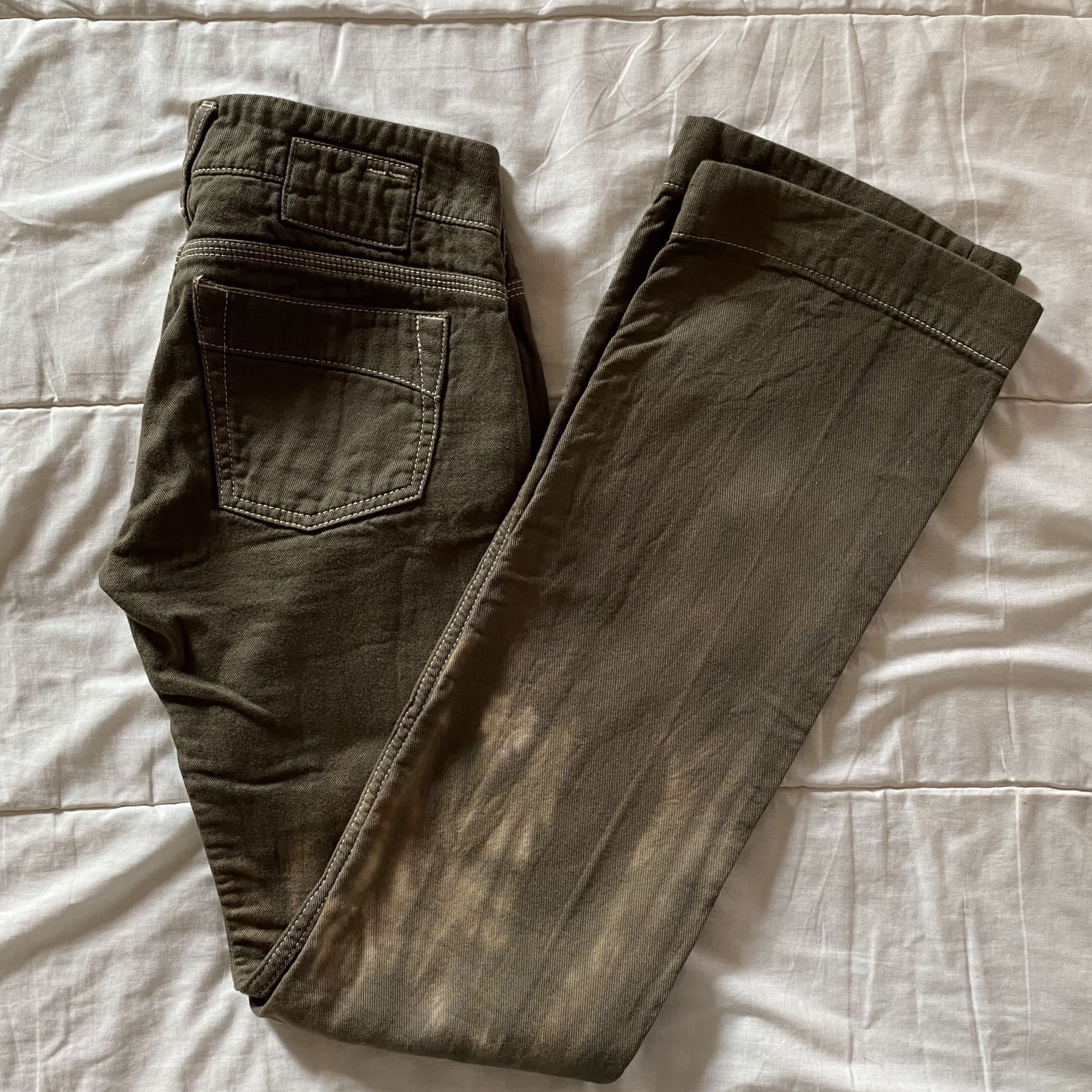 Y2K Olive Green Jeans, Women's Fashion, Bottoms, Jeans & Leggings on