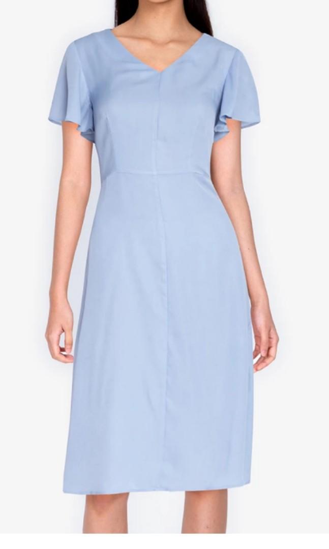 Zalora formal midi dress, Women's Fashion, Dresses & Sets, Dresses on