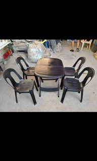 1 folding table and 4 chair