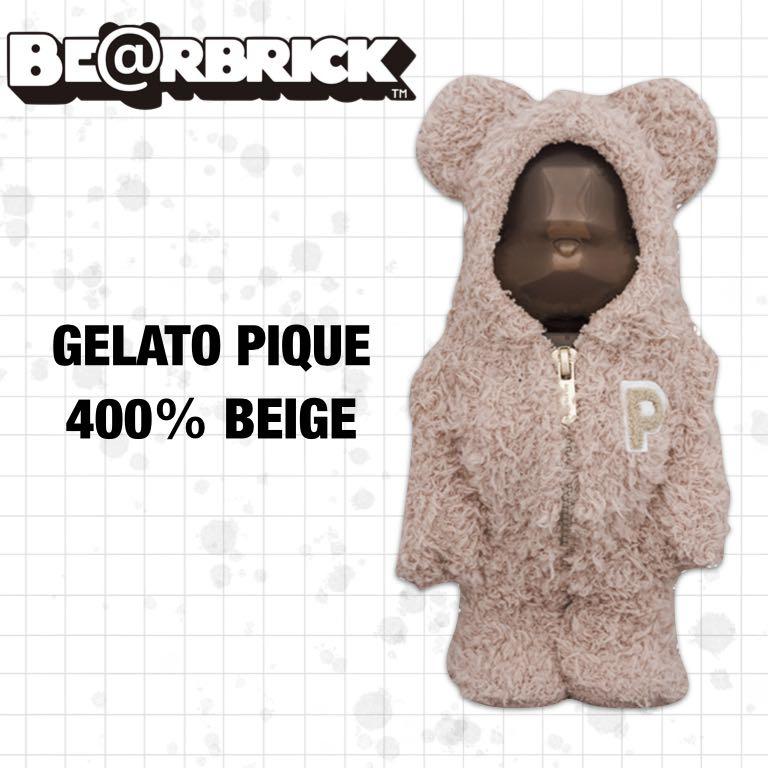預訂GELATO PIQUE × BE@RBRICK 400％ BEIGE bearbrick 睡衣, 興趣及
