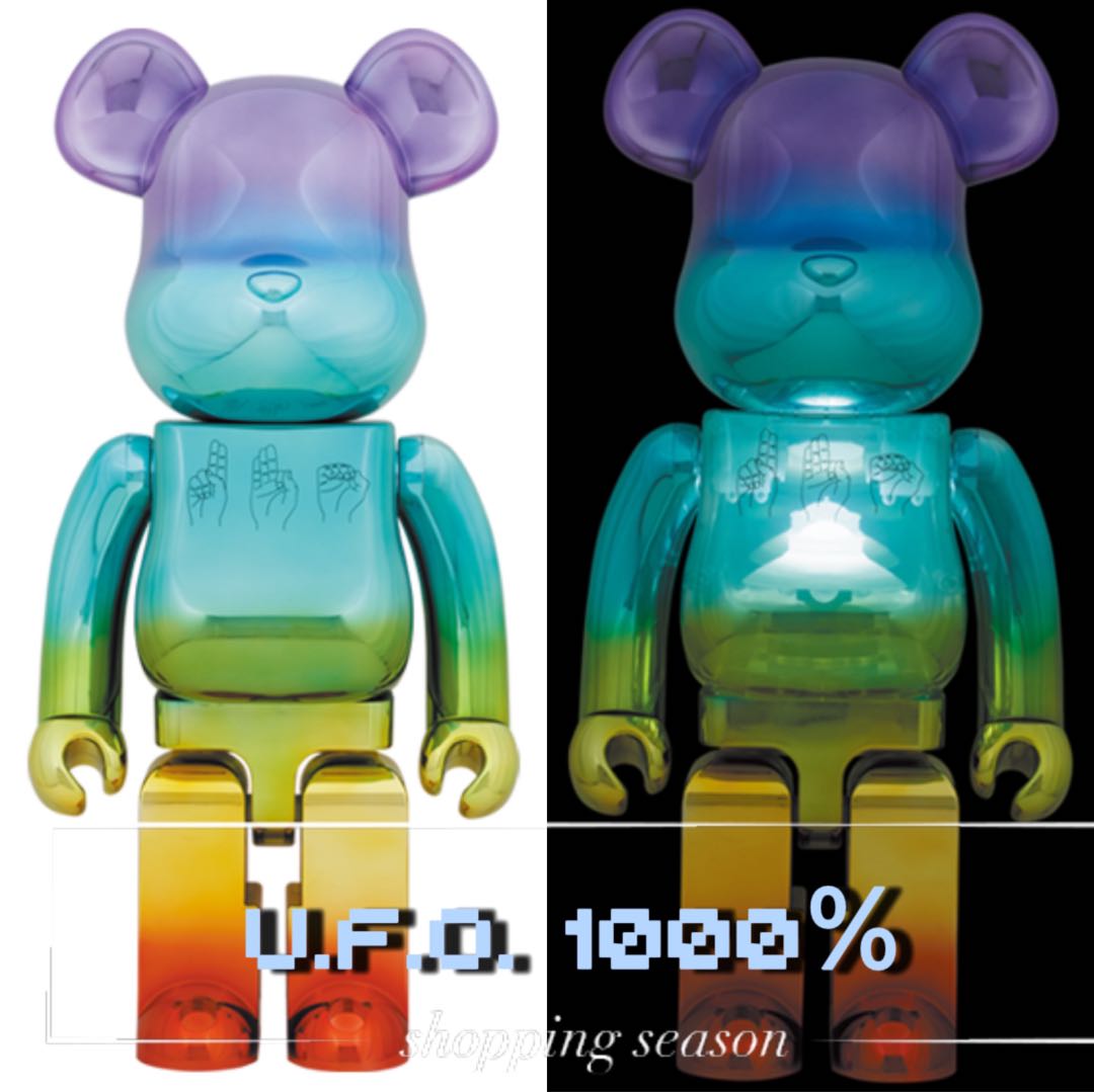 現貨MEDICOM    BE@RBRICK U.F.O. 1000％ BEARBRICK UFO, 興趣及遊戲