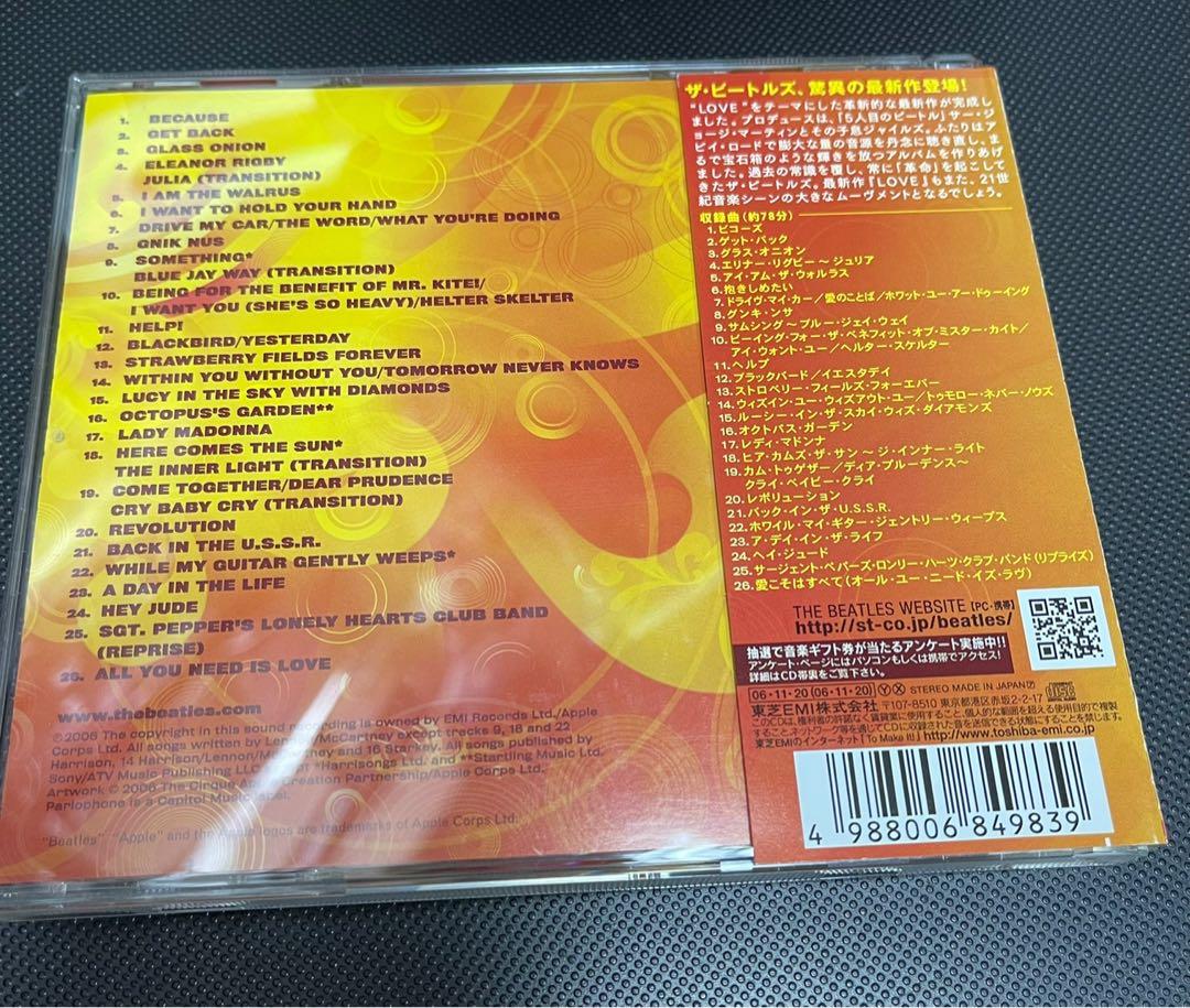 ザ・ビートルズTHE BEATLES - LOVE 日本盤The Beatles - Love CD 2006