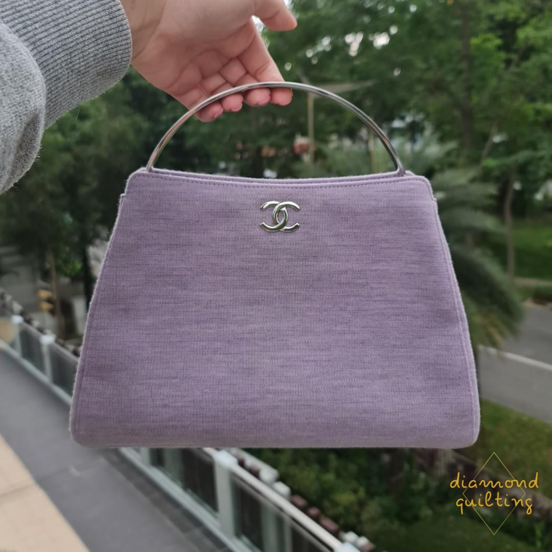 💜 [SOLD] VINTAGE CHANEL DUO ROUND METAL TOP HANDLES FRAME BAG SHW SILVER  HARDWARE LAVENDER PURPLE LILAC JERSEY / classic flap cf small medium mini  jumbo lambskin caviar, Luxury, Bags & Wallets