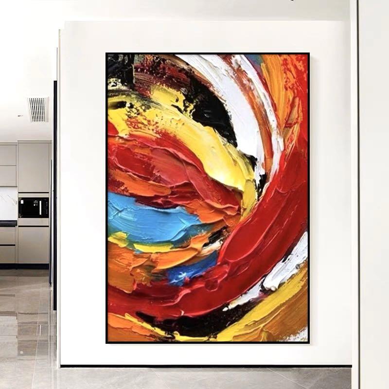 Acrylic Painting Abstract Vibrant Energetic Mood Uplifting Paradise Photo Inspiration