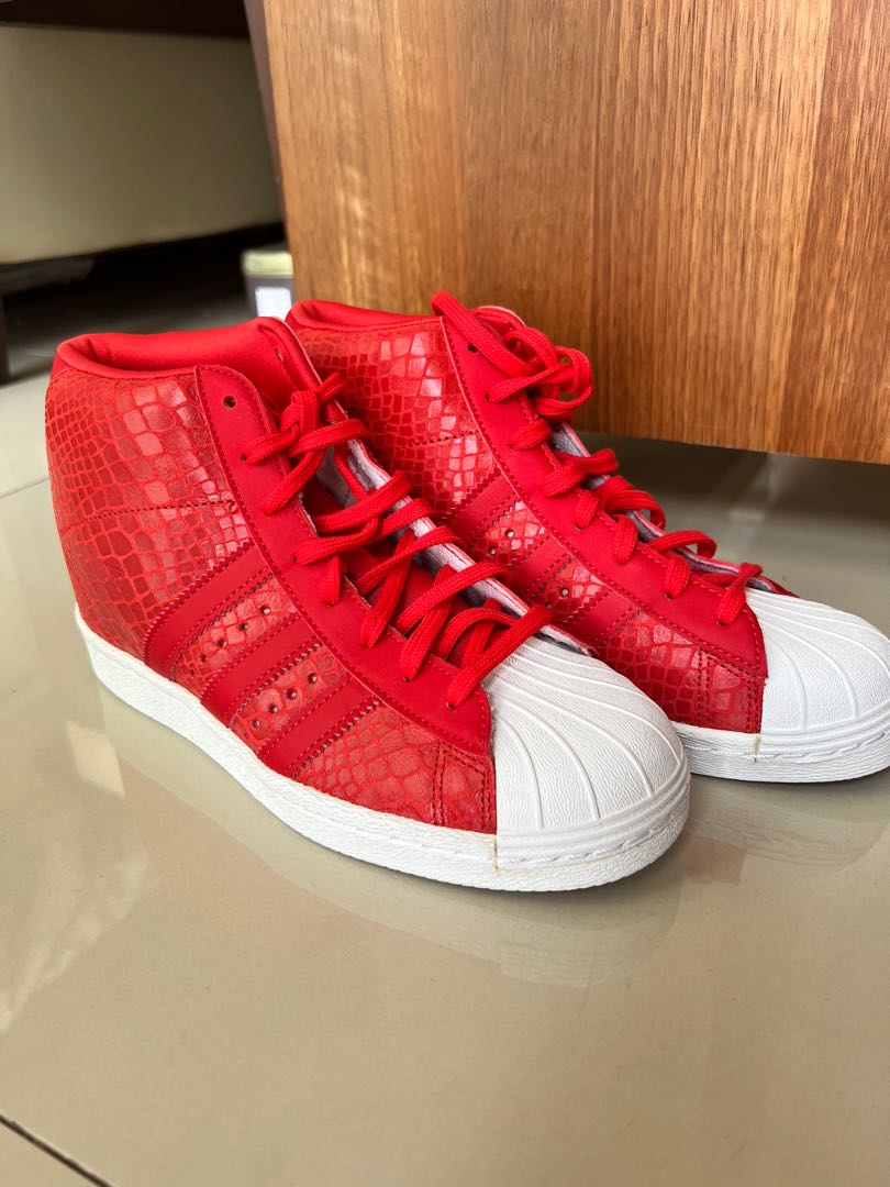 Adidas superstar 2025 red high