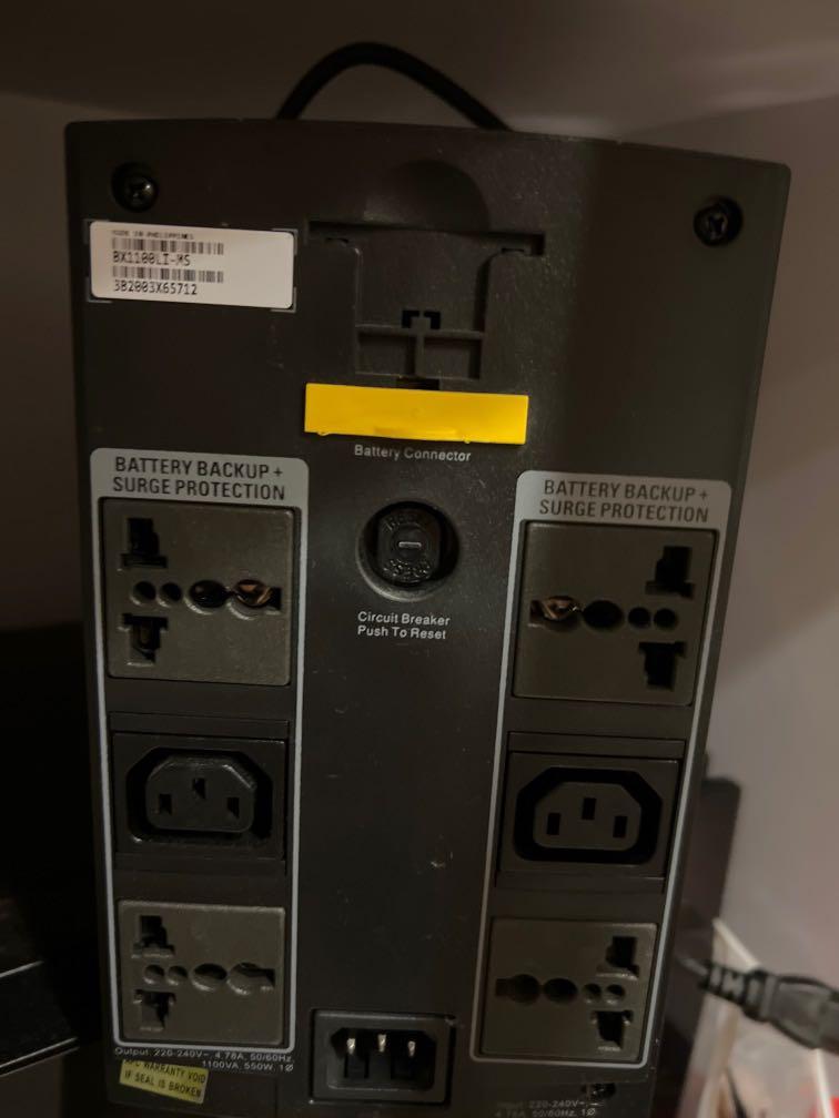 APC Back-UPS 1100 UPS, TV & Home Appliances, Electrical, Adaptors ...