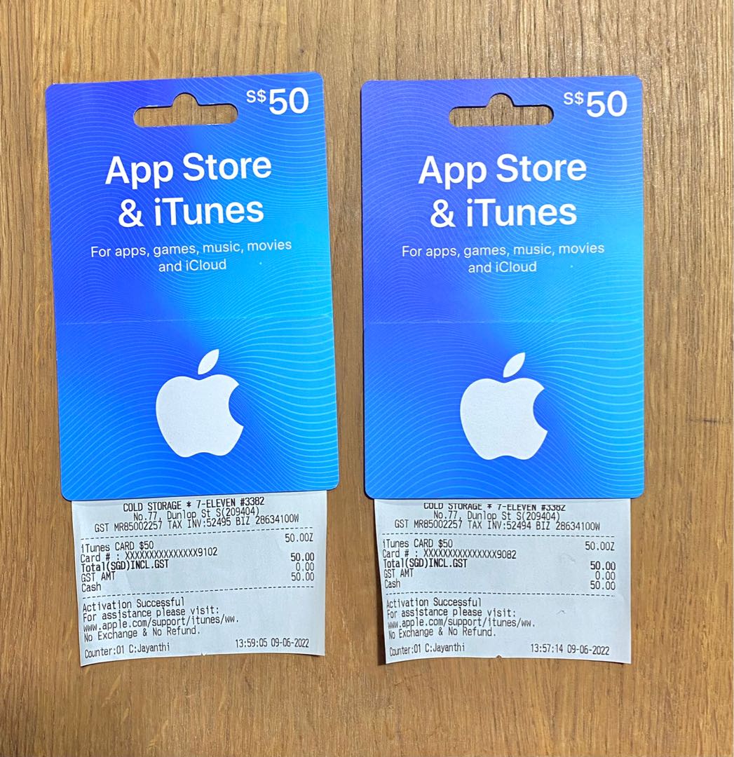 Apple Itunes $50 Gift Card, Tickets & Vouchers, Store Credits On Carousell