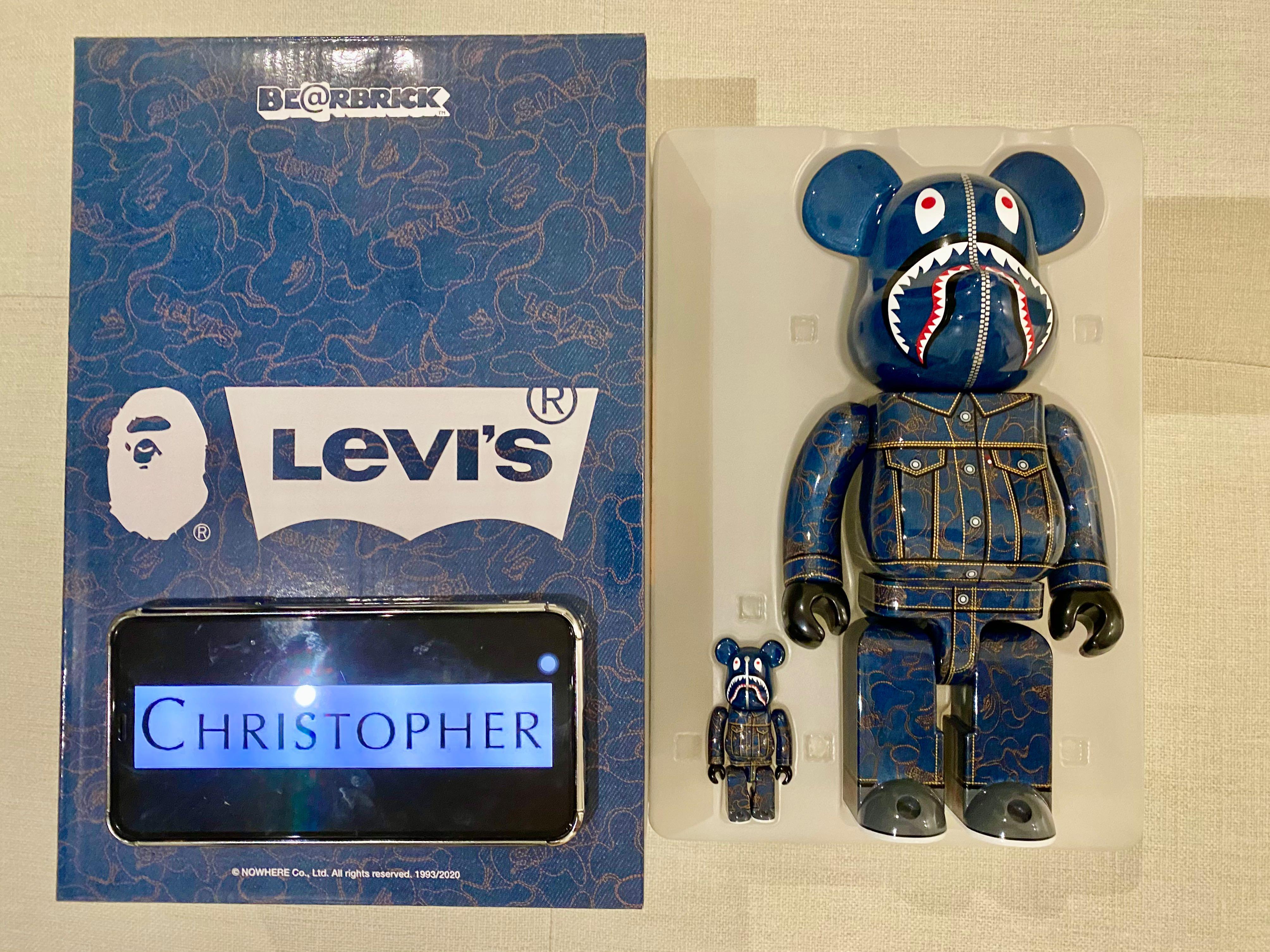 A BATHING APE - BE@RBRICK BAPE × Levi&#39;s 100％ &amp; 400％  新品 Bearbrick x BAPE x Levi's 100% & 400% Set - US