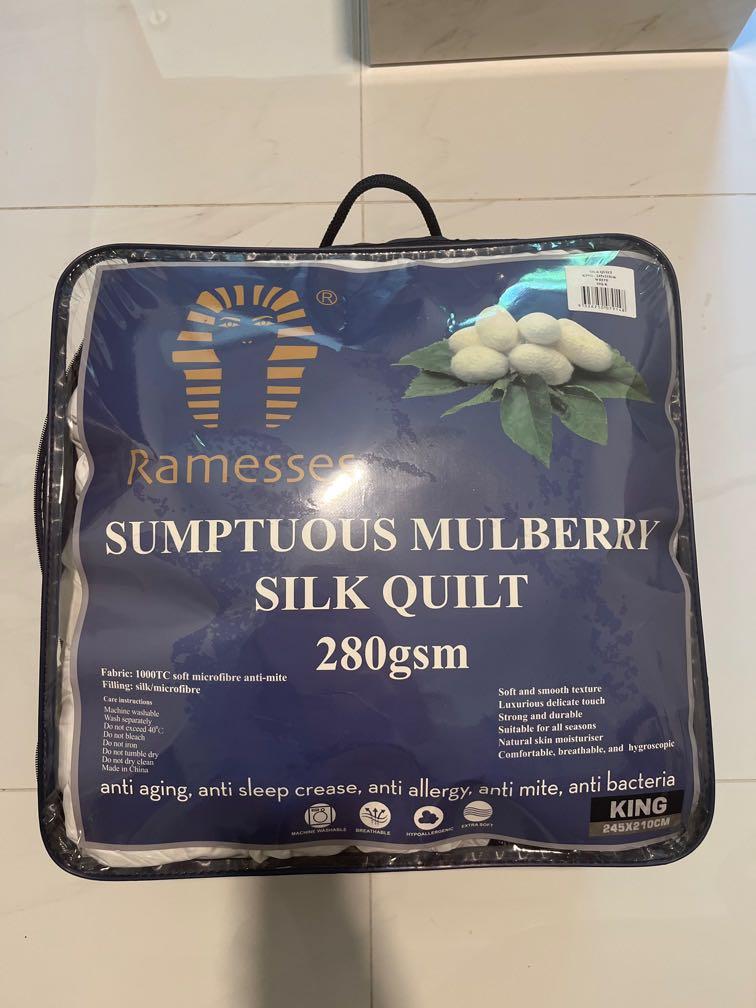 Bn Ramesses Sumptuous Mulberry Cooling Silk Quilt King Size, Furniture
