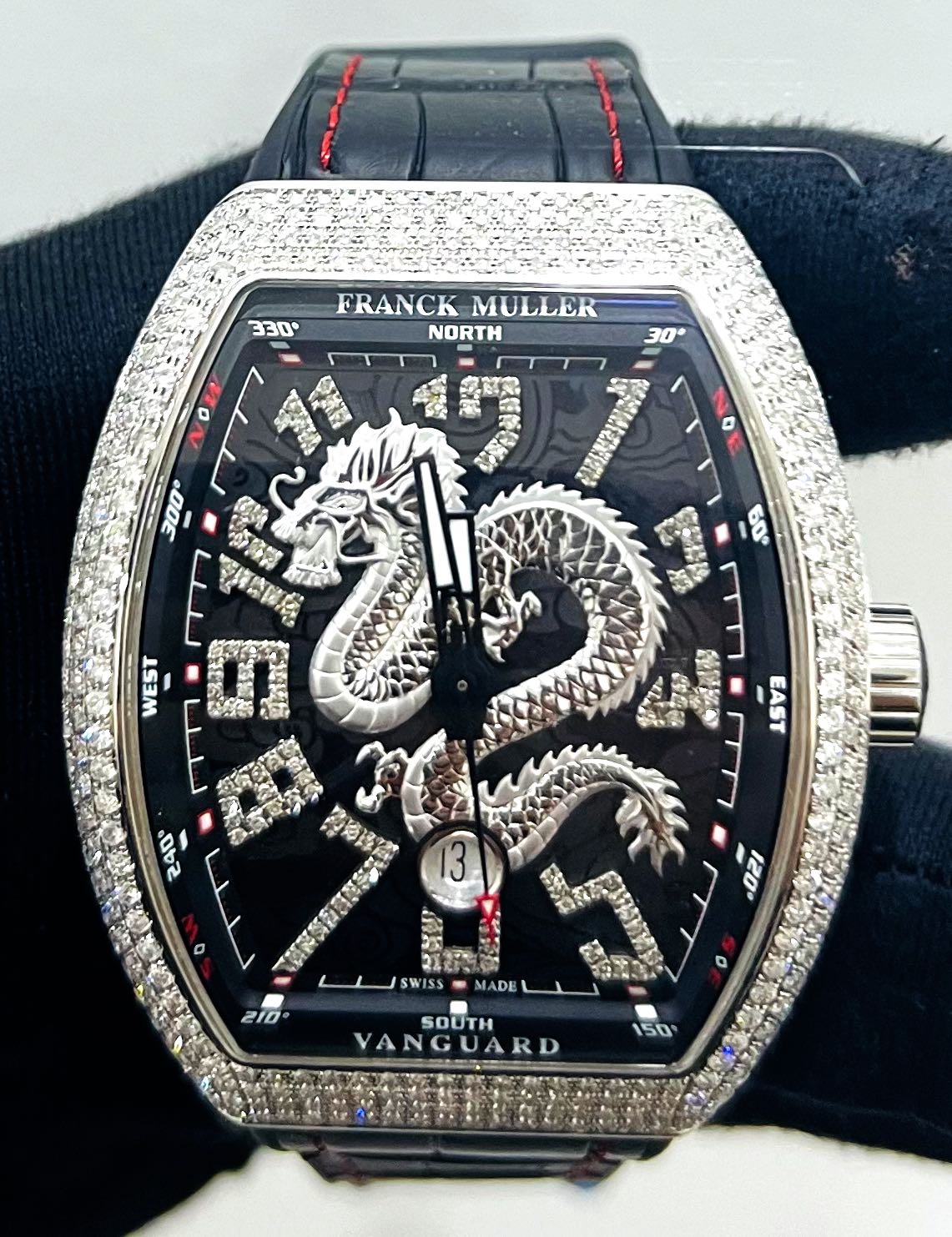 BNIB FRANCK MULLER VANGUARD CUSTOM DIAMOND SETTING DRAGON KING