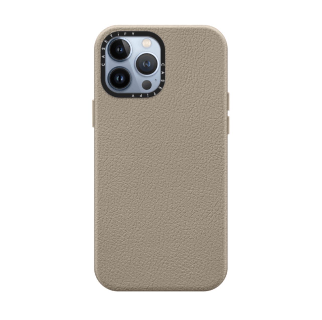 [BNIB] Casetify iPhone 13 Pro Max Leather Case - Greige - MagSafe ...