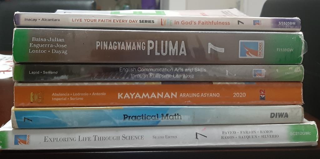Books Grade 7 (Category: Textbooks) located in Marilao. Submitted by leona21 (Listing ID 1165493290, Image 2). Description: 275 each LYFE book - 2019 Pluma - 2018 Kayamanan - 2020 SOLD ECAS - 2018 Practical Math - 2018 Exploring Life through Science - 2017***SOLD.