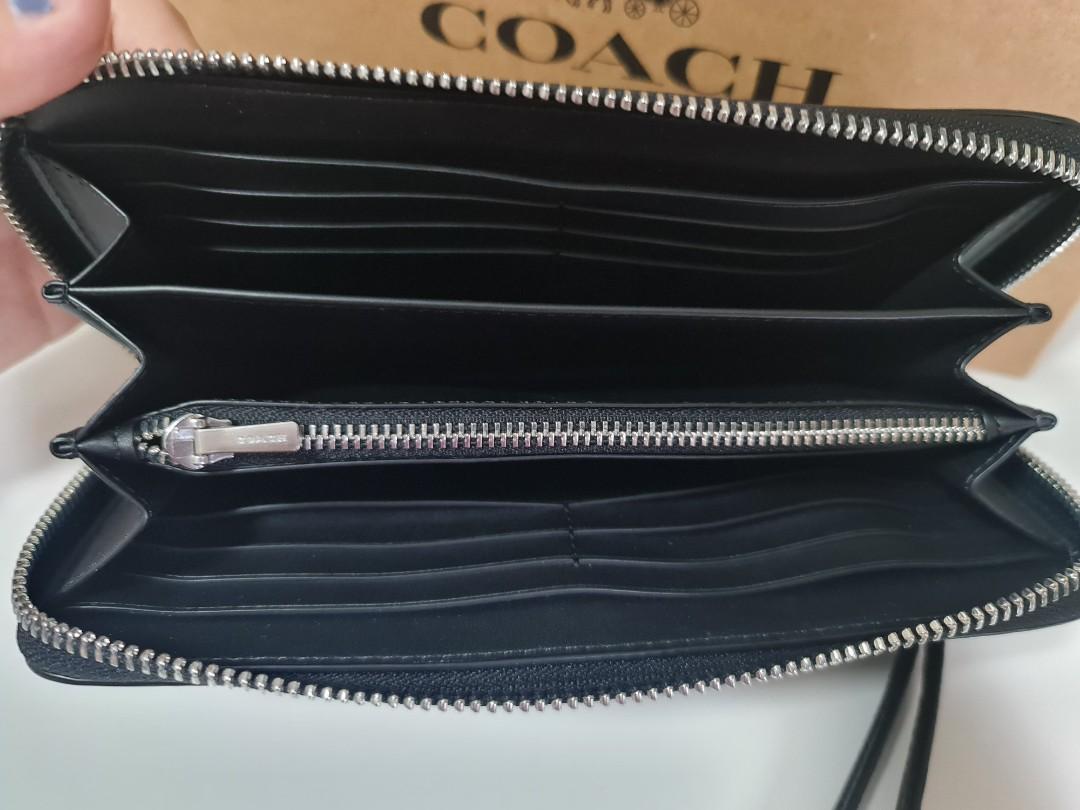 Black and new arrivals silver coach wallet
