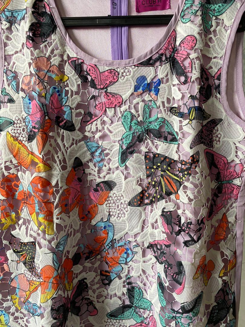 butterfly dress, Fesyen Wanita, Pakaian 