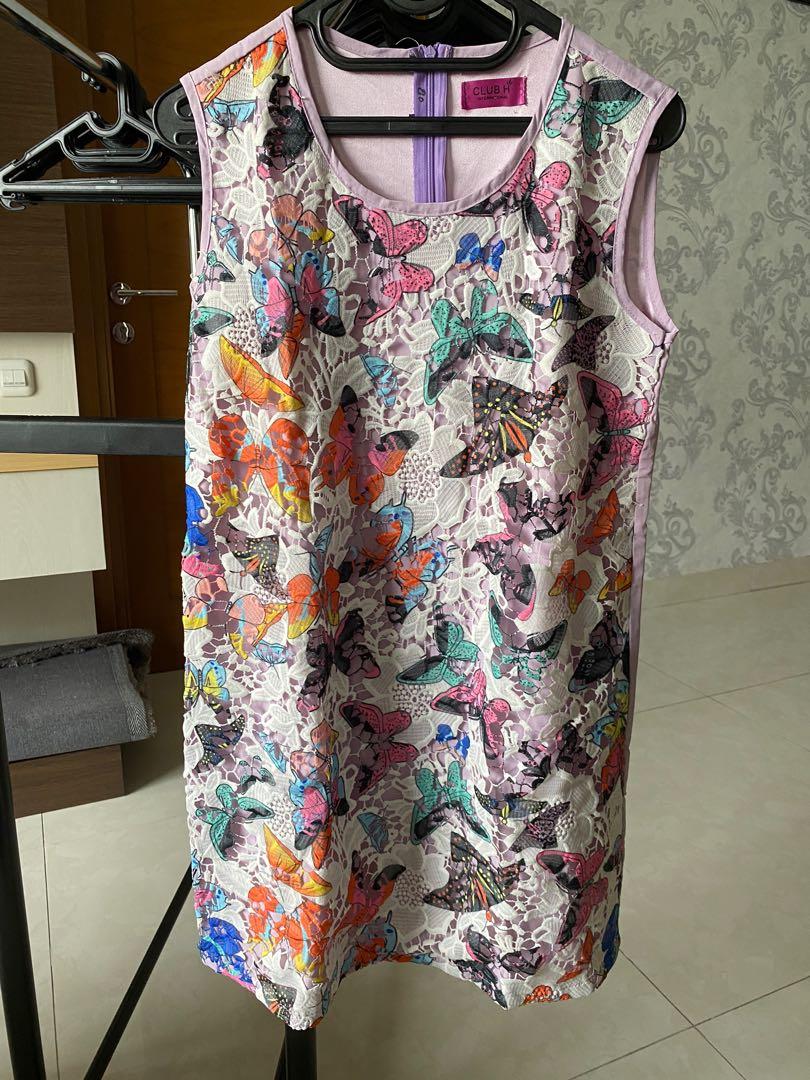 butterfly dress, Fesyen Wanita, Pakaian 