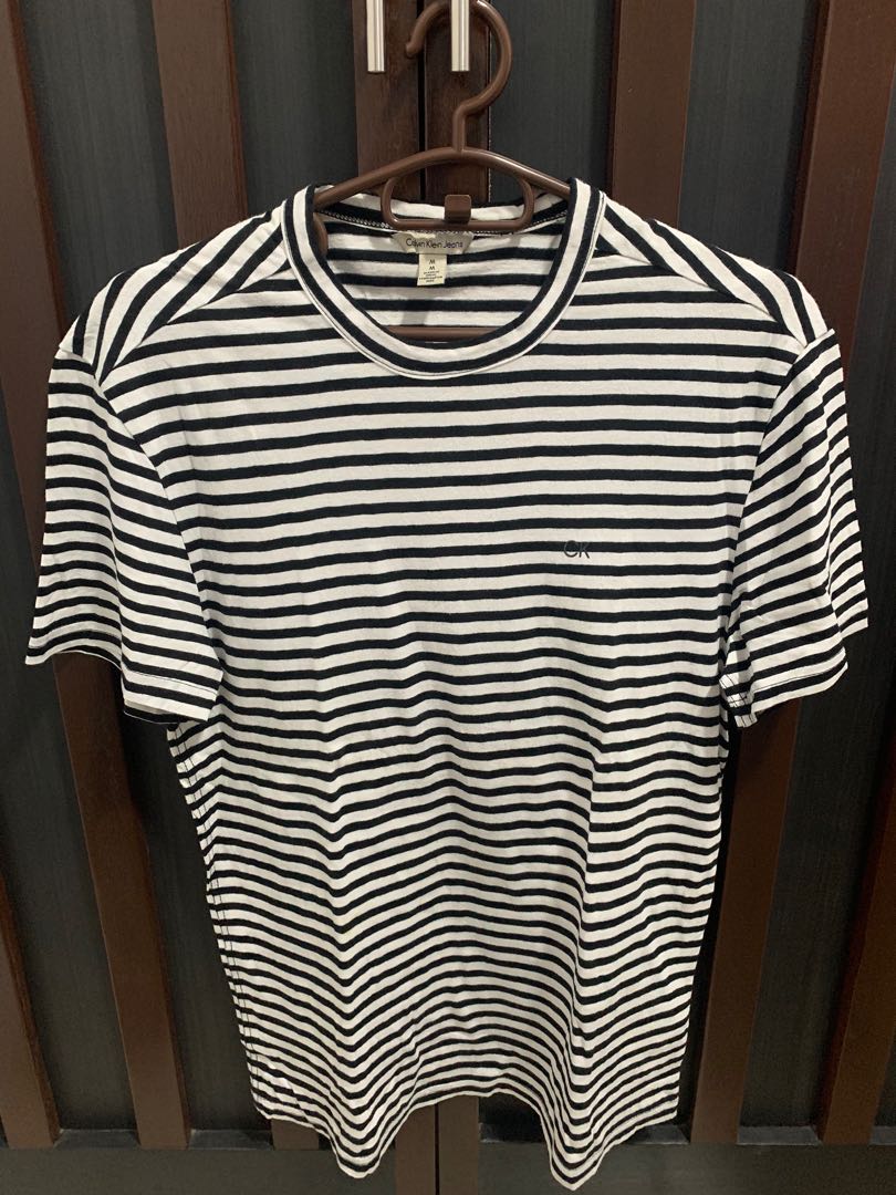Calvin Klein stripes t-shirt, Men's Fashion, Tops & Sets, Tshirts ...