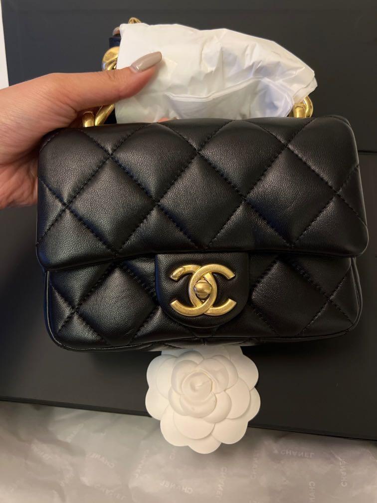 chanel thick chain bag