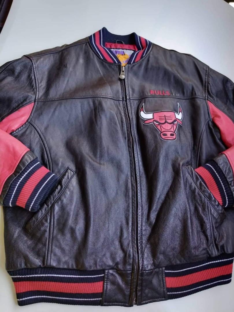 Chicago bulls leather starter jacket sales