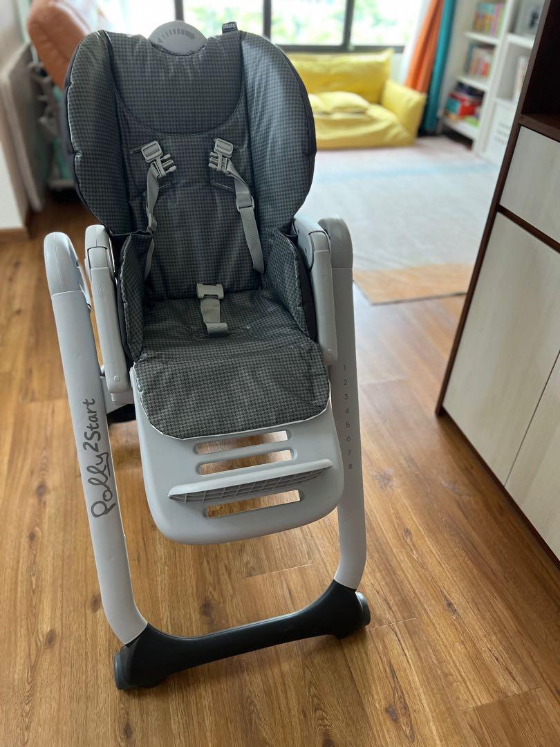 Chicco Polly 2 Start Highchair 4 Wheel Babies Kids Nursing