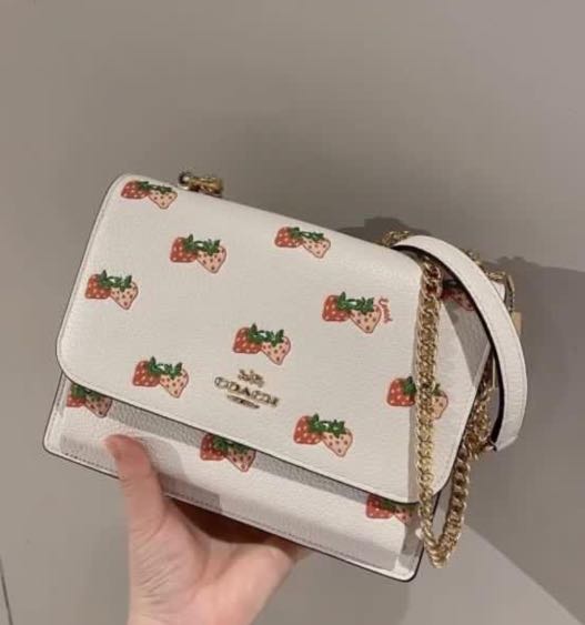 Coach Klare Crossbody Bag With Strawberry Print Women s Fashion