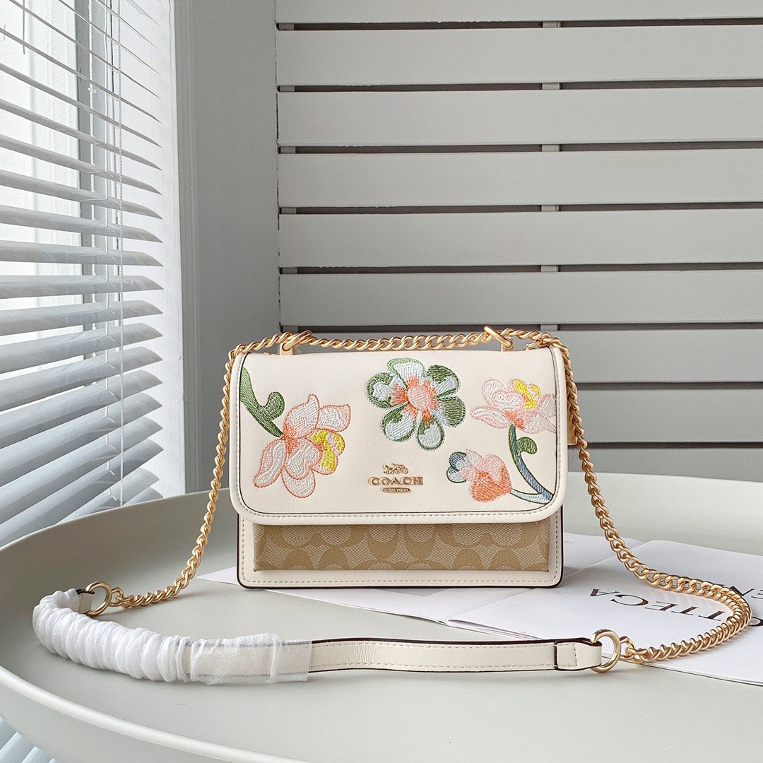 Coach Klare in Signature Canvas with Floral Embroidery Women s