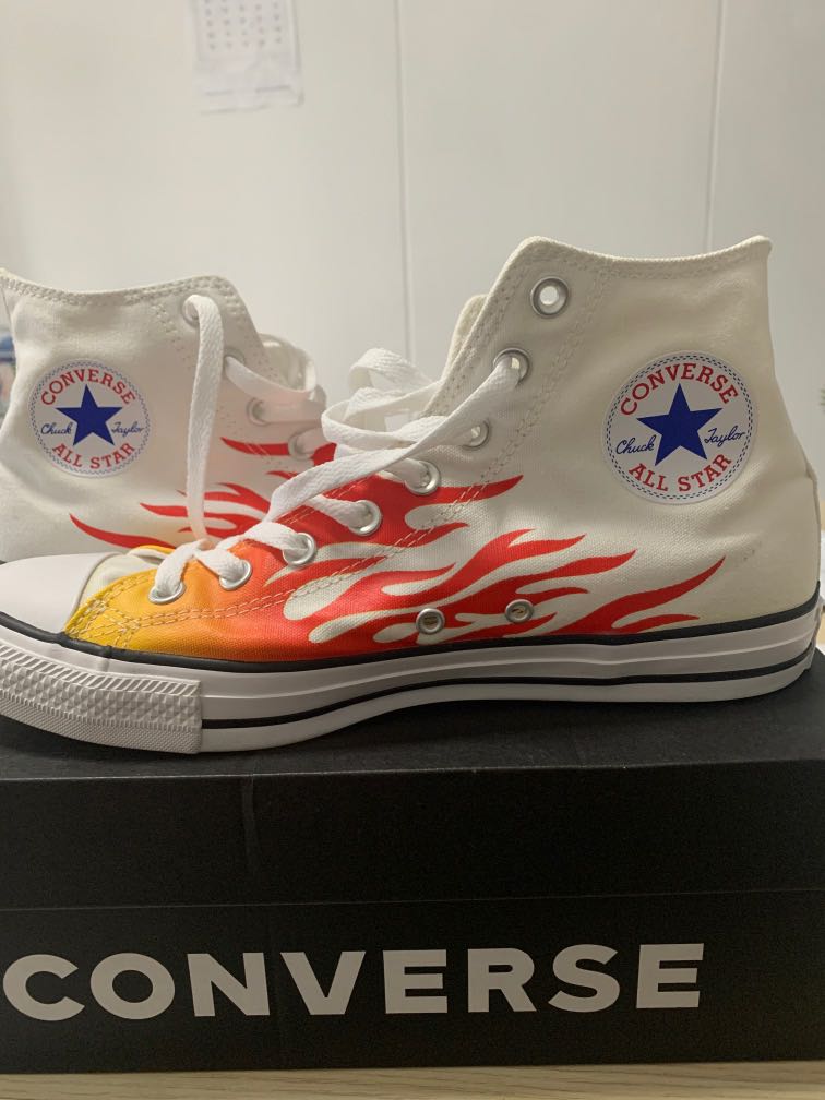 flame chuck taylors