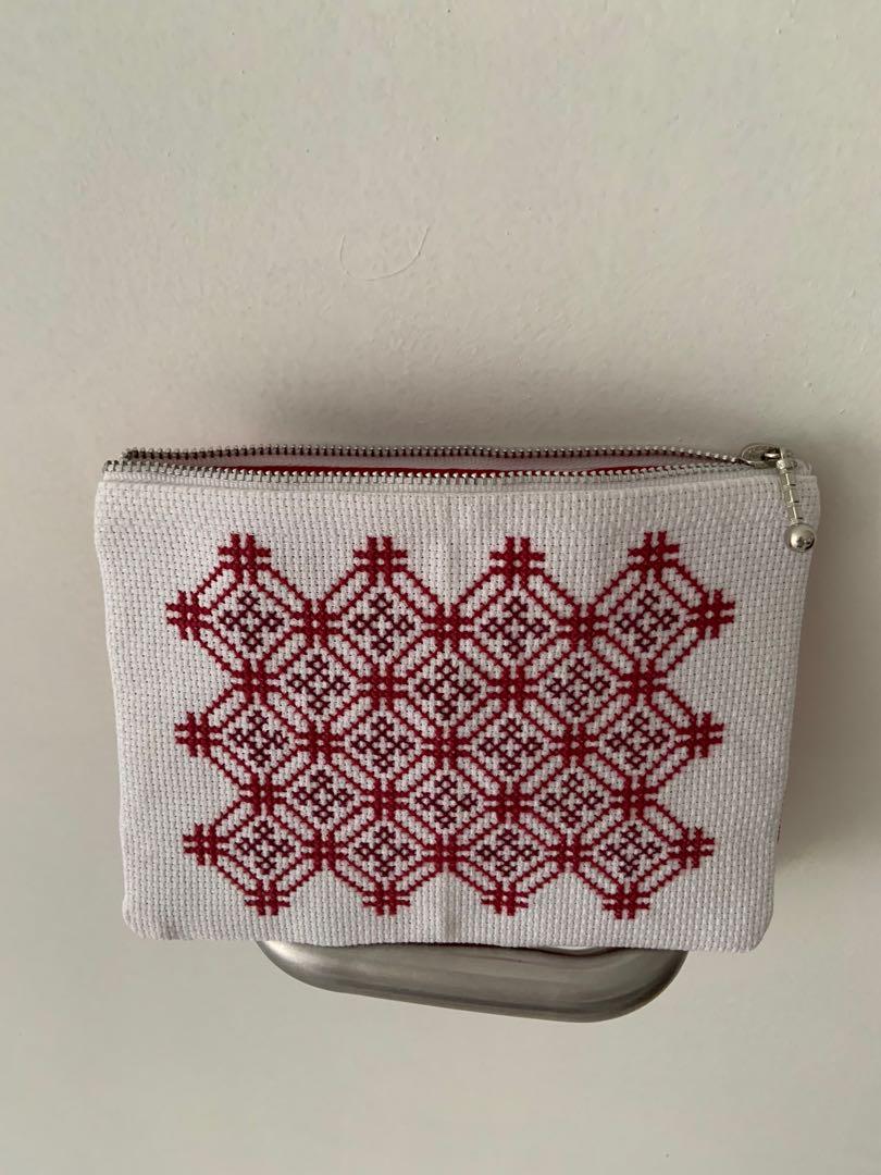 Cross stitch pouch, Women's Fashion, Bags & Wallets, Purses & Pouches