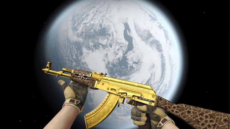 Csgo AK47 gold arabesque, Video Gaming, Gaming Accessories, In-Game ...