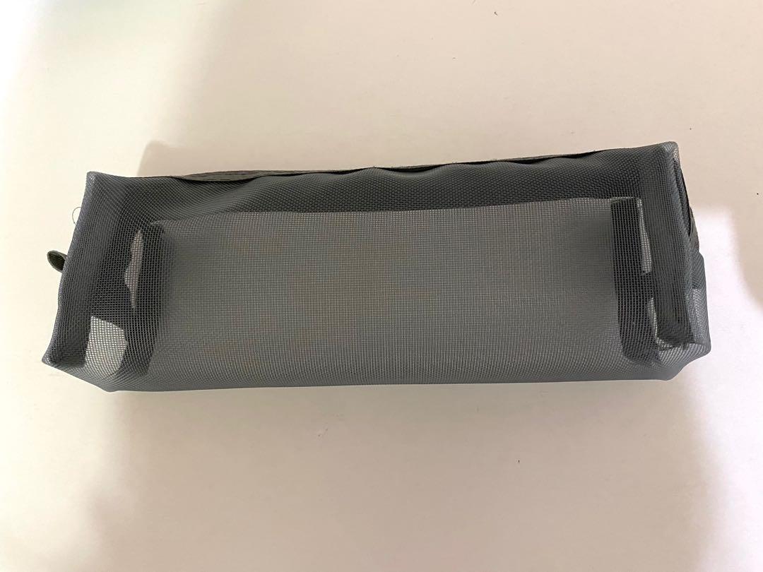 DAISO Grey Square Transparent Pencil Case, Hobbies & Toys, Stationery