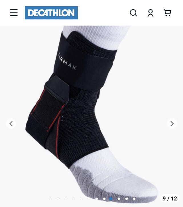 Decathlon ankle support, Health & Nutrition, Braces, Support
