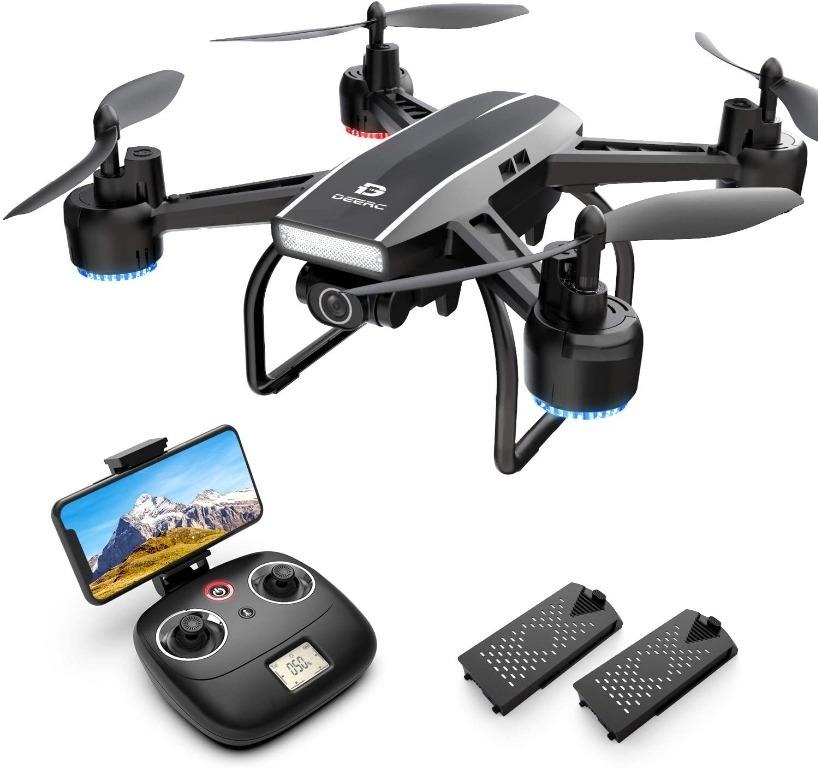 DEERC D50 Drone for Adults with 2K UHD Camera FPV Live Video 120