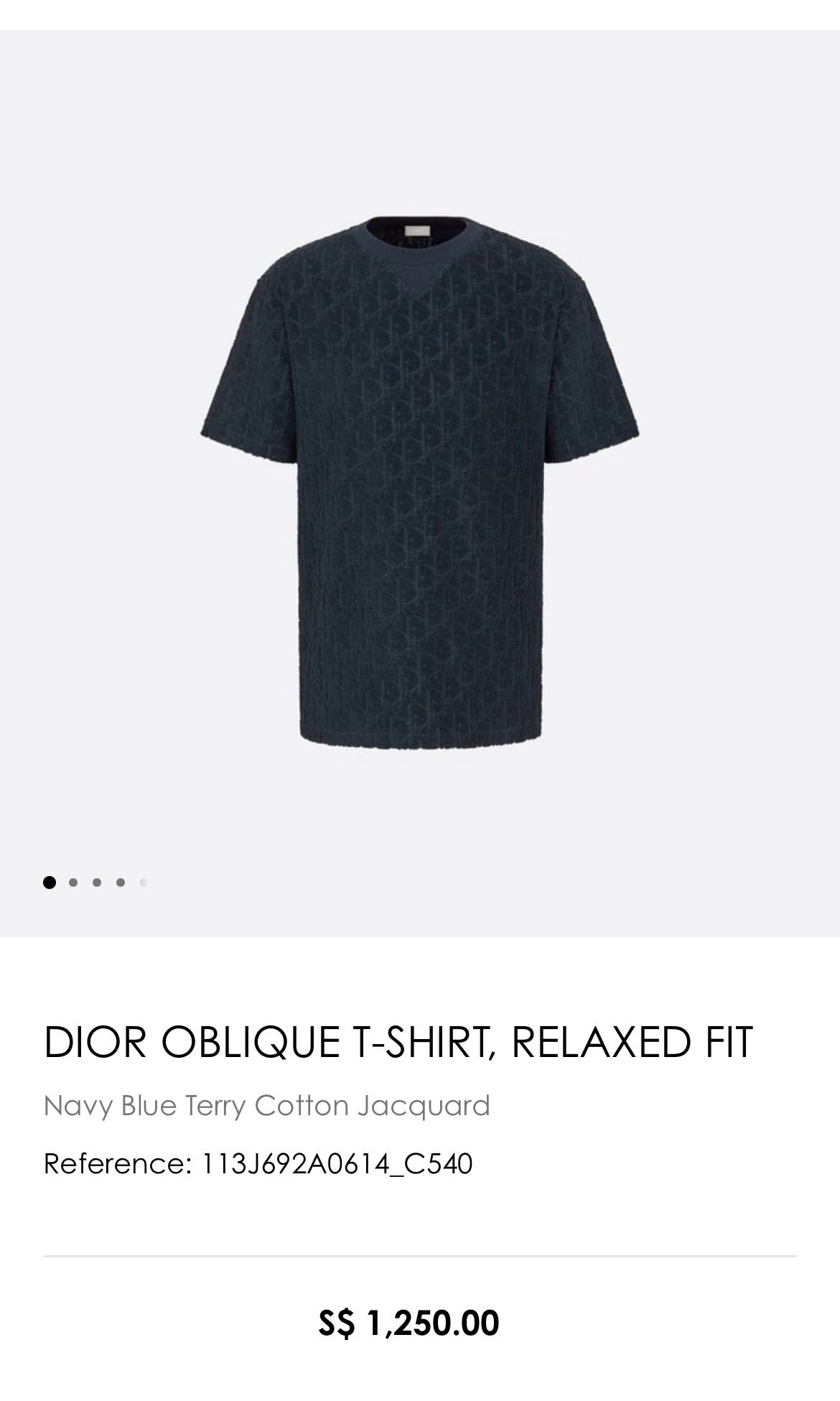 Dior Oblique Relaxed-Fit Hooded Sweatshirt Blue Terry Cotton Jacquard