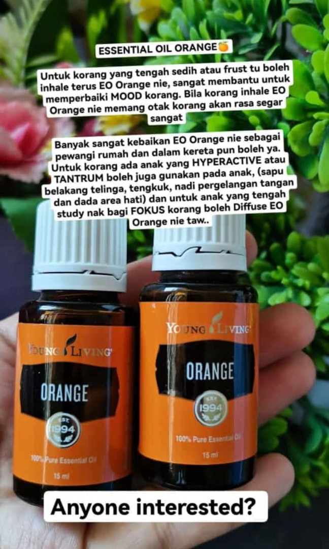 EO Orange Young Living 15ml
