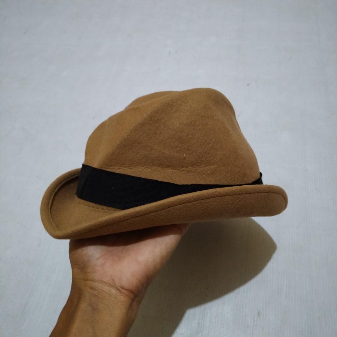 Fedora hat brown cool second bekas 