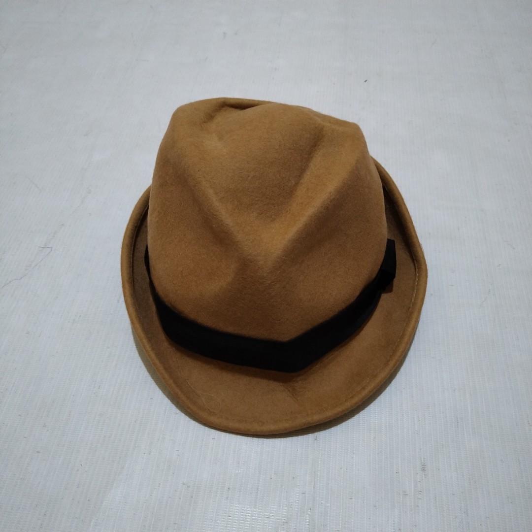 Fedora hat brown cool second bekas 