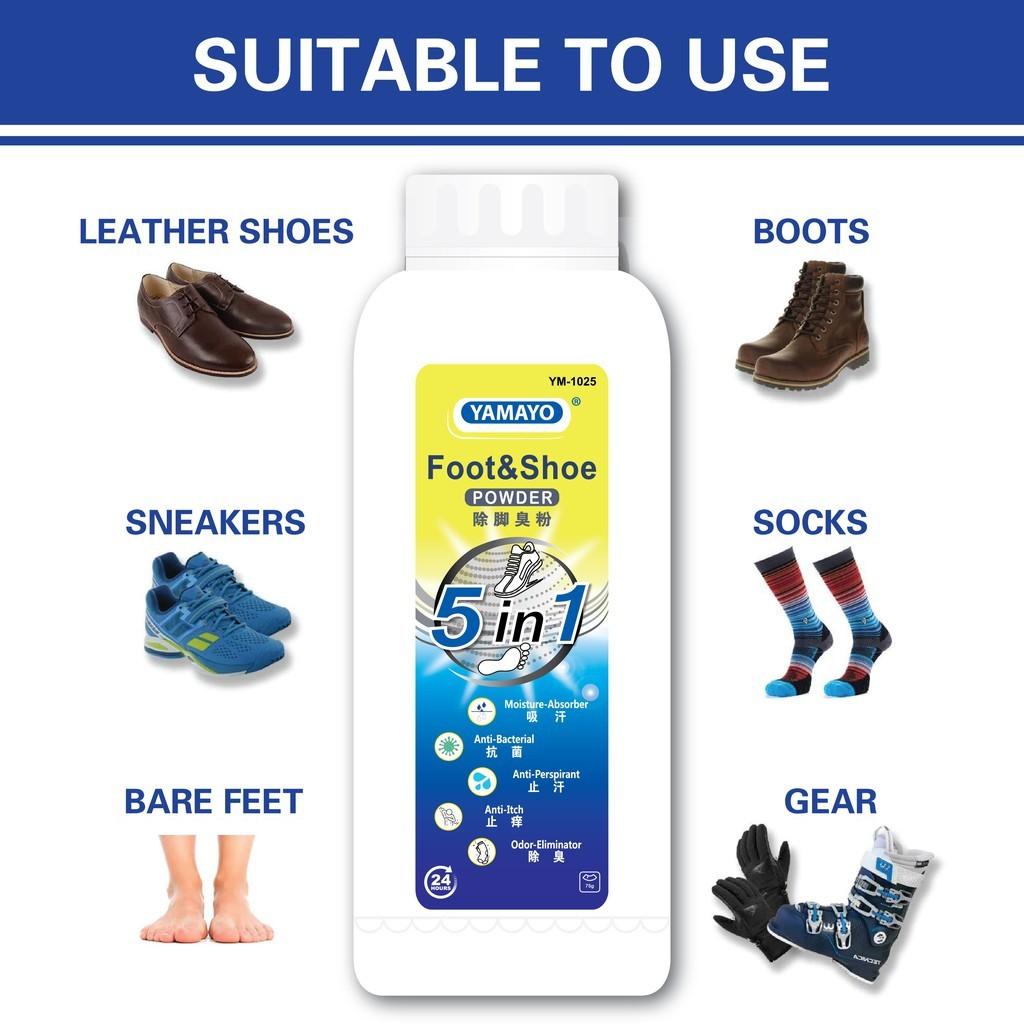 Foot & Shoe powder TALC and PARABEN FREE Stinky Feet Antibacterial